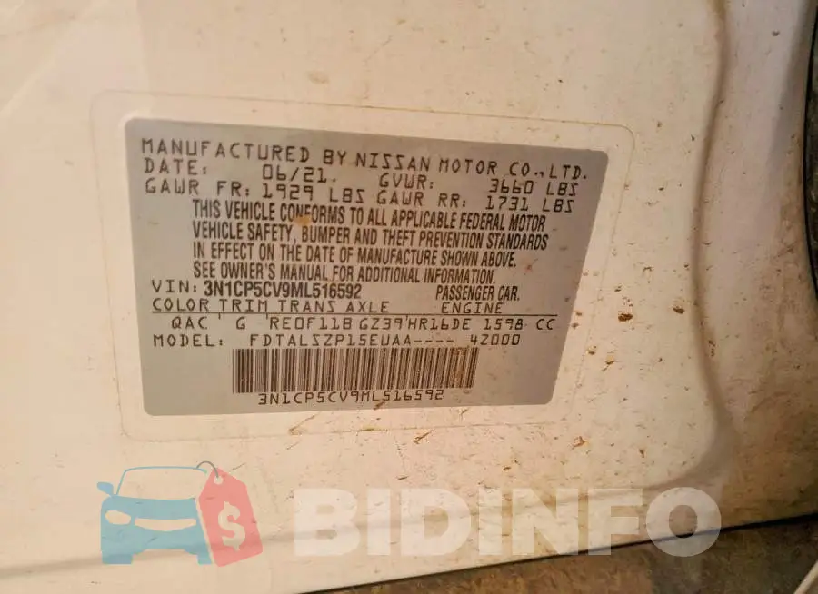 3N1CP5CV9ML516592 Photo# 14