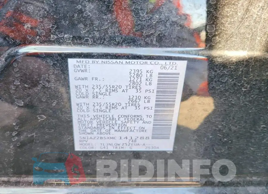 5N1AZ2BSXMC141288 Photo# 14