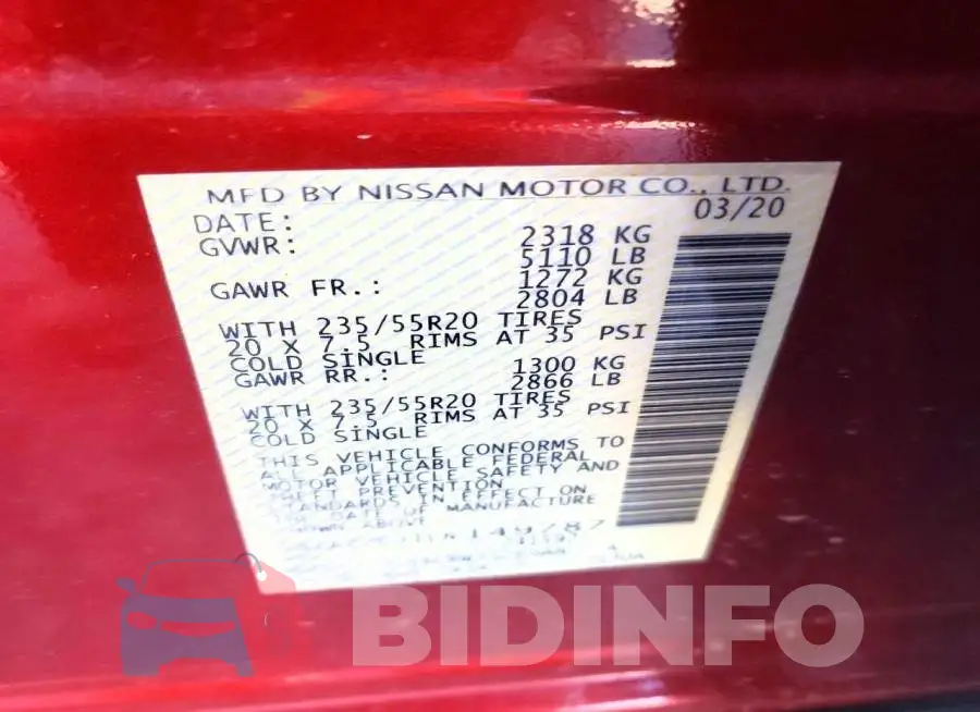 5N1AZ2CJ1LN149787 Photo# 12