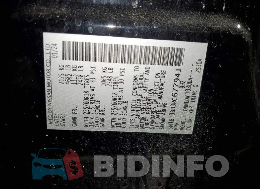 5N1BT3BB3RC677941 Photo# 13