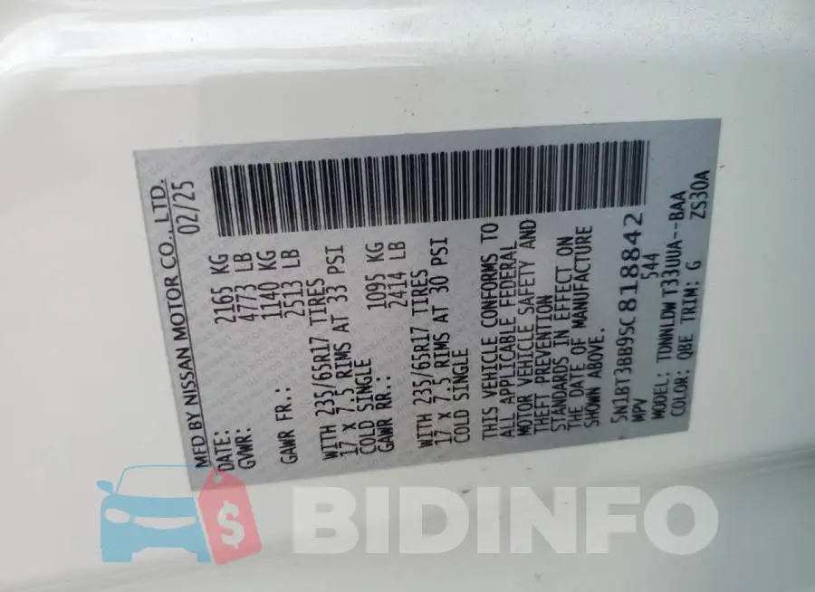 5N1BT3BB9SC818842 Photo# 13