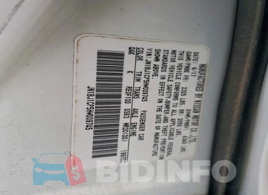JN1BJ1CP5HW009745 Photo# 13