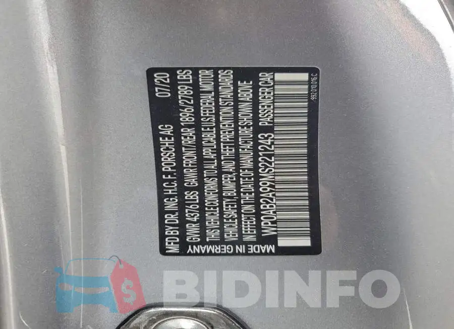 WP0AB2A99MS221243 Photo# 13