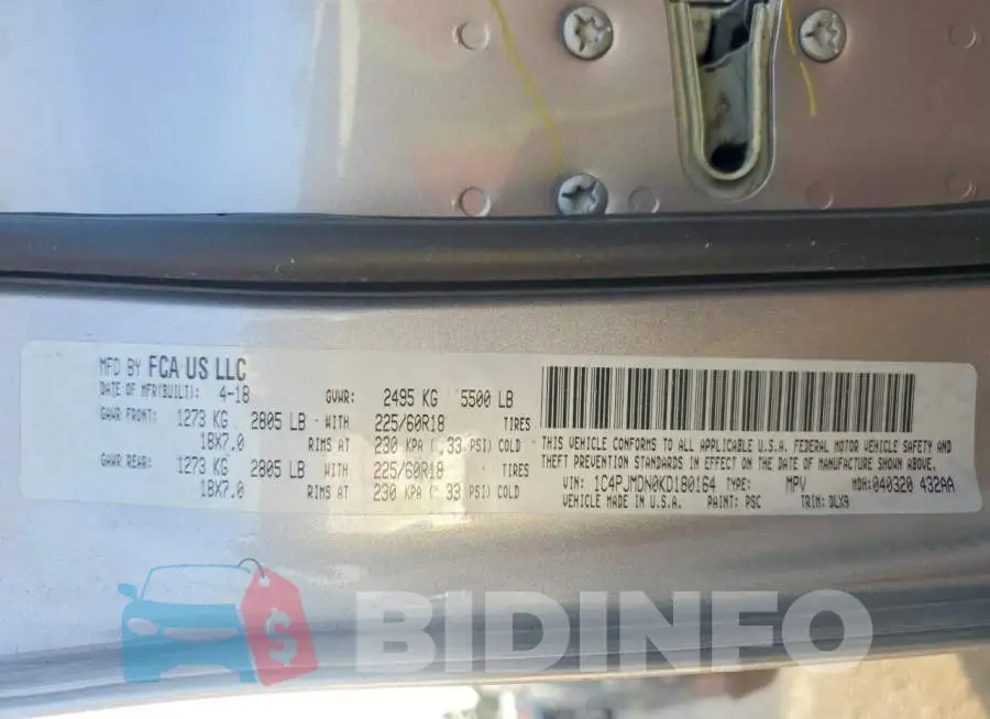 1C4PJMDN0KD180164 Photo# 12