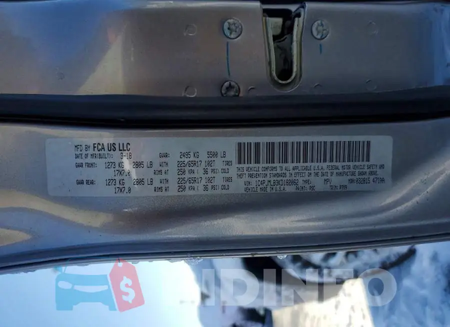 1C4PJMLB3KD182062 Photo# 12