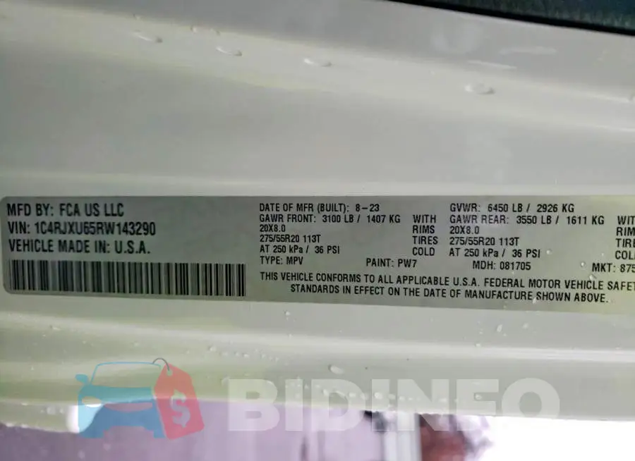 1C4RJXU65RW143290 Photo# 13