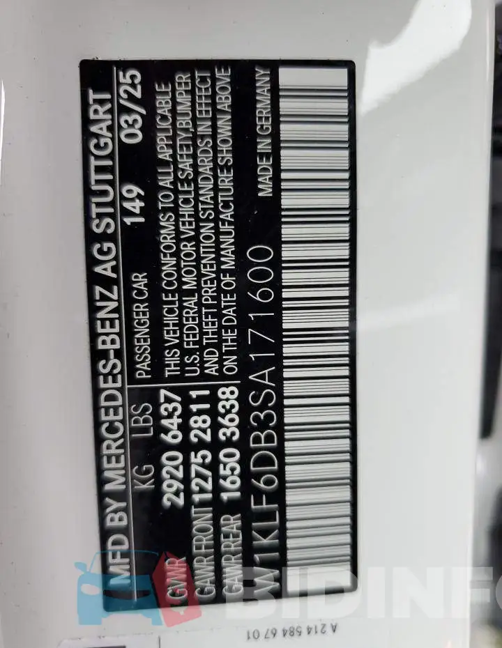 W1KLF6DB3SA171600 Photo# 12