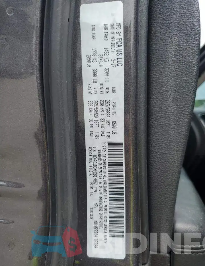 1C4RDJDGXHC817057 Photo# 13