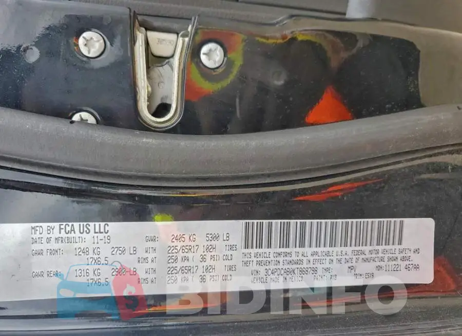 3C4PDCAB0KT868798 Photo# 13
