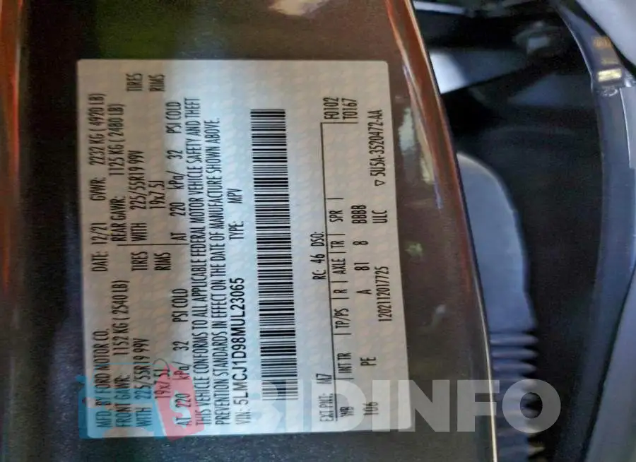 5LMCJ1D98MUL23065 Photo# 14