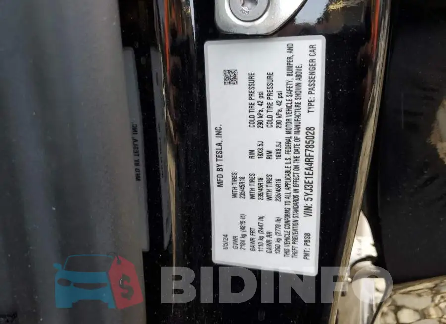 5YJ3E1EA4RF785028 Photo# 12