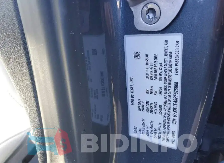 5YJ3E1EA5PF628668 Photo# 12