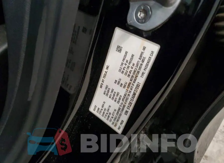 5YJ3E1EA6NF370951 Photo# 12