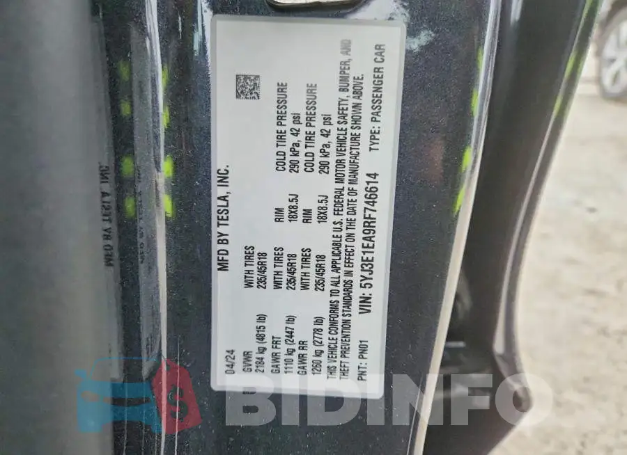 5YJ3E1EA9RF746614 Photo# 13