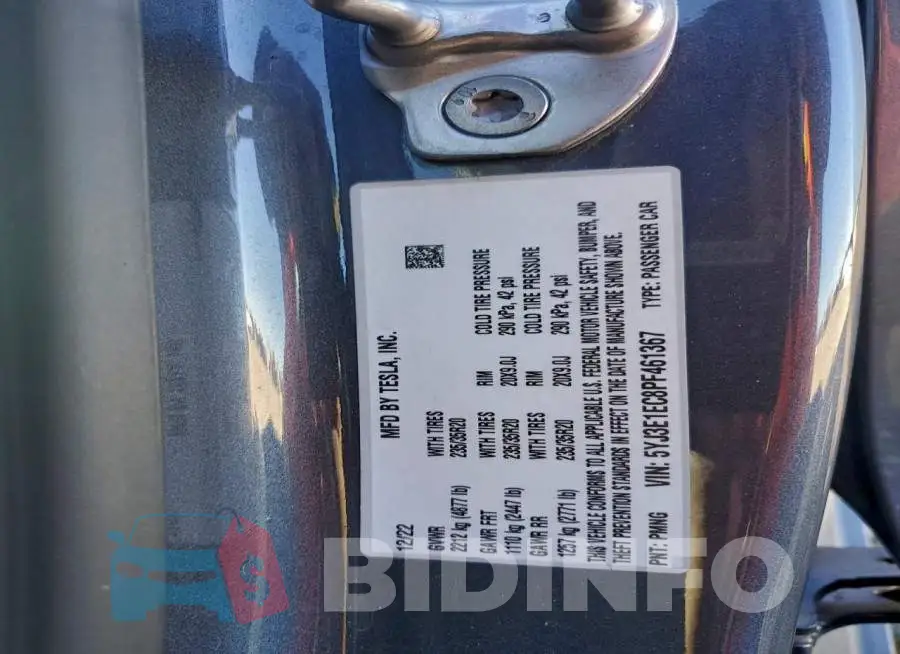 5YJ3E1EC8PF461367 Photo# 12
