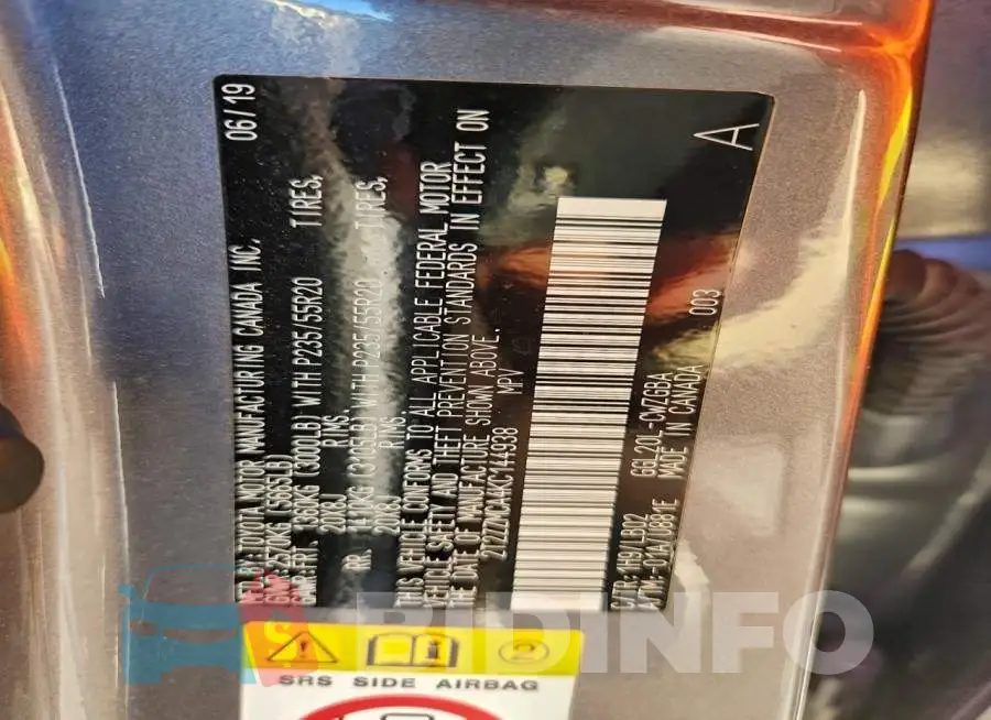 2T2ZZMCA4KC144938 Photo# 13