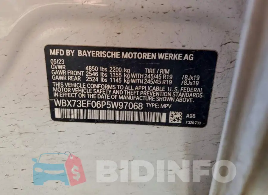 WBX73EF06P5W97068 Photo# 7