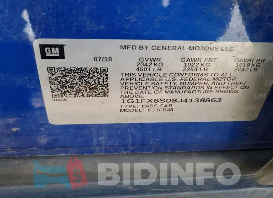 1G1FX6S08J4138863 Photo# 10