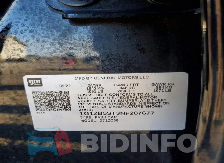 1G1ZB5ST3NF207677 Photo# 12