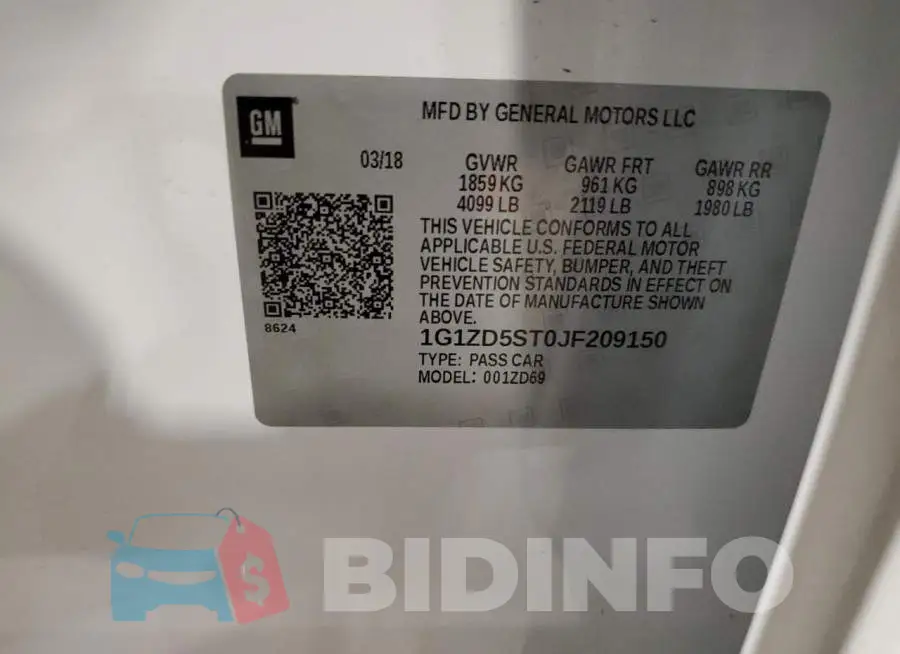 1G1ZD5ST0JF209150 Photo# 12