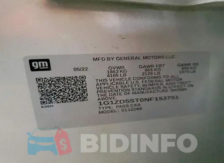 1G1ZD5ST0NF153751 Photo# 13