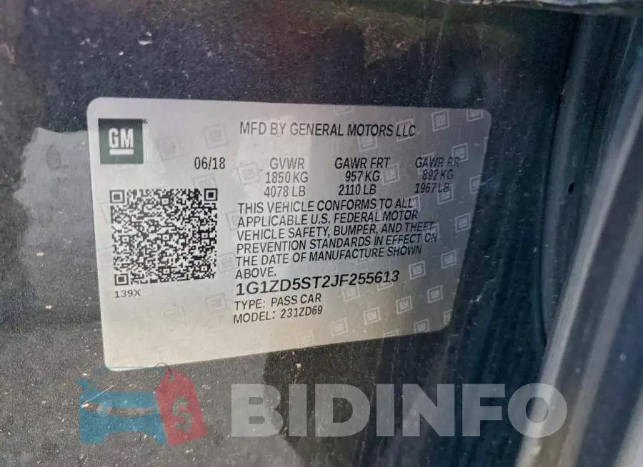1G1ZD5ST2JF255613 Photo# 12