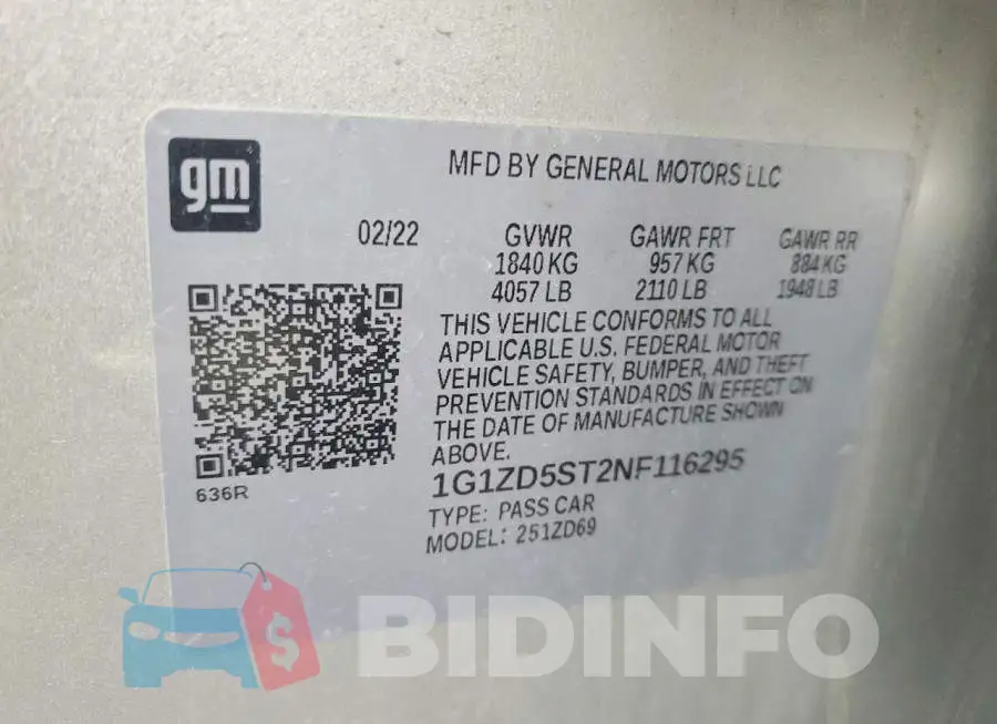 1G1ZD5ST2NF116295 Photo# 12