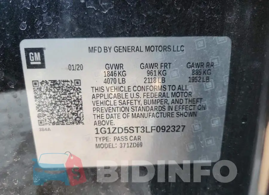 1G1ZD5ST3LF092327 Photo# 12