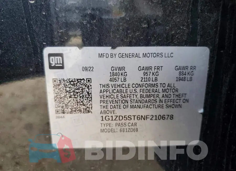 1G1ZD5ST6NF210678 Photo# 12