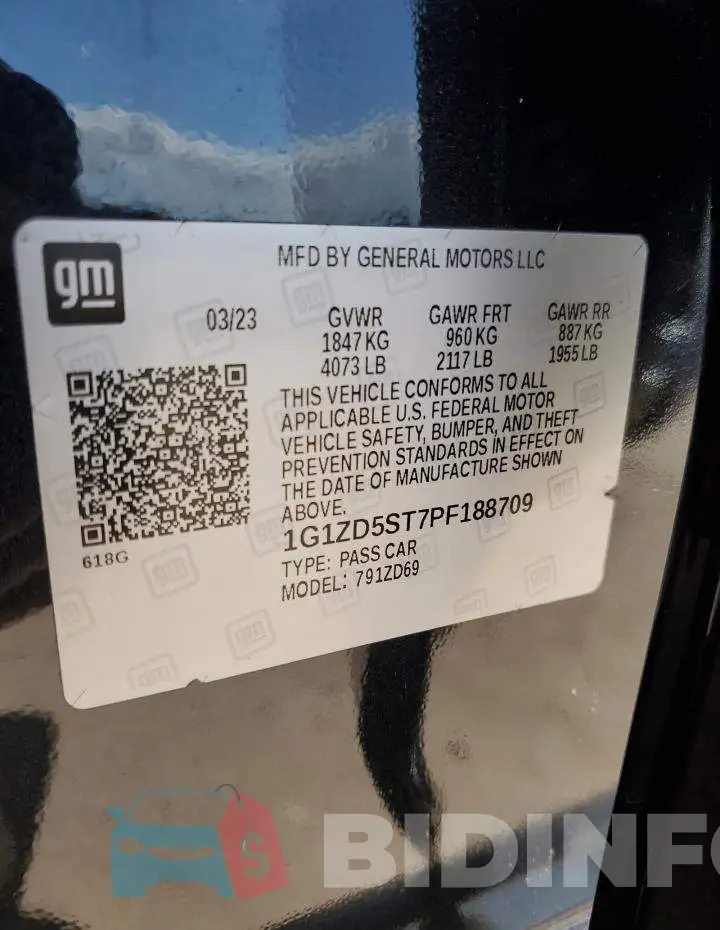 1G1ZD5ST7PF188709 Photo# 12