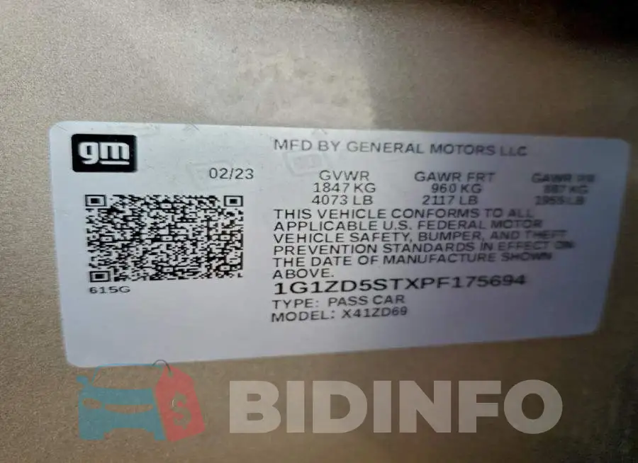 1G1ZD5STXPF175694 Photo# 12