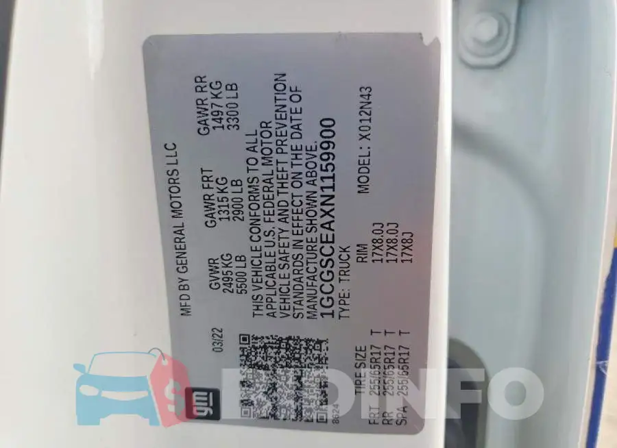 1GCGSCEAXN1159900 Photo# 12