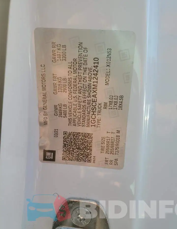 1GCHSCEAXM1242410 Photo# 12
