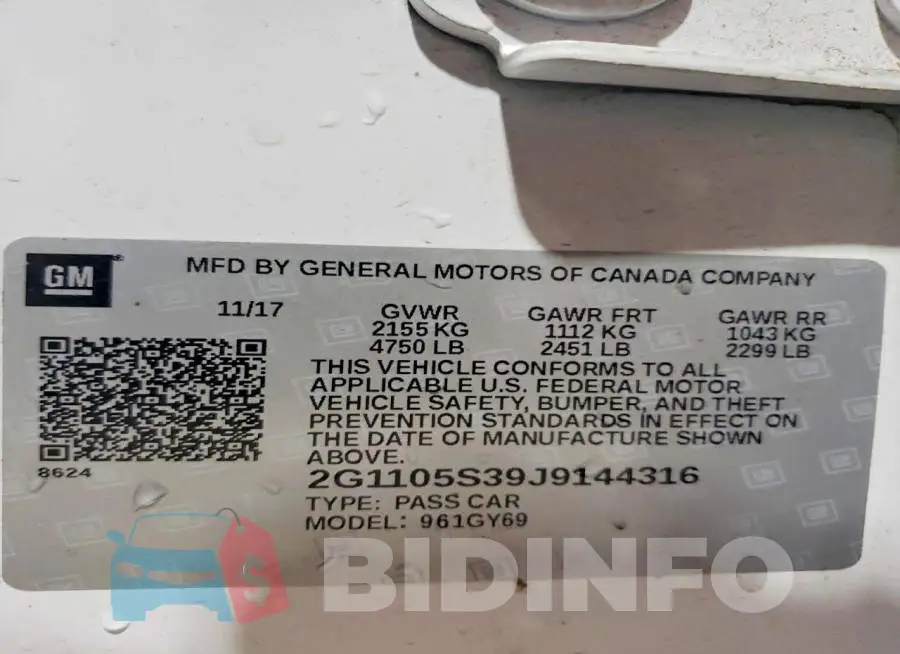 2G1105S39J9144316 Photo# 12