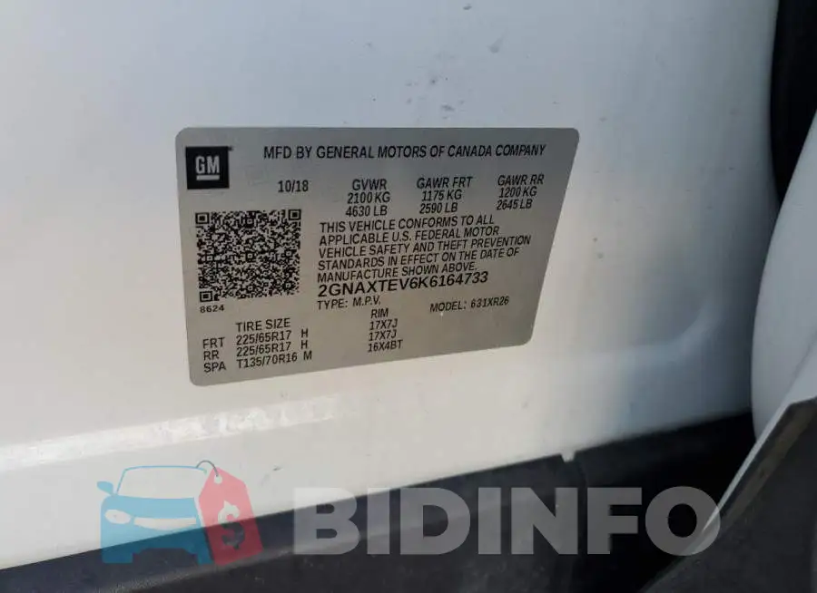 2GNAXTEV6K6164733 Photo# 12