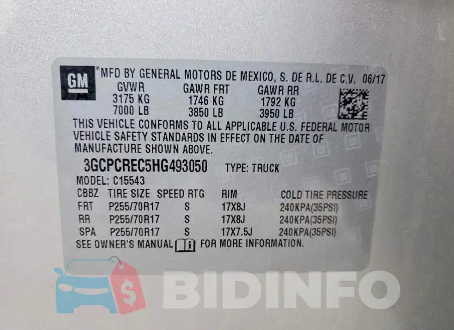 3GCPCREC5HG493050 Photo# 12