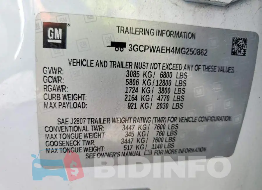 3GCPWAEH4MG250862 Photo# 12