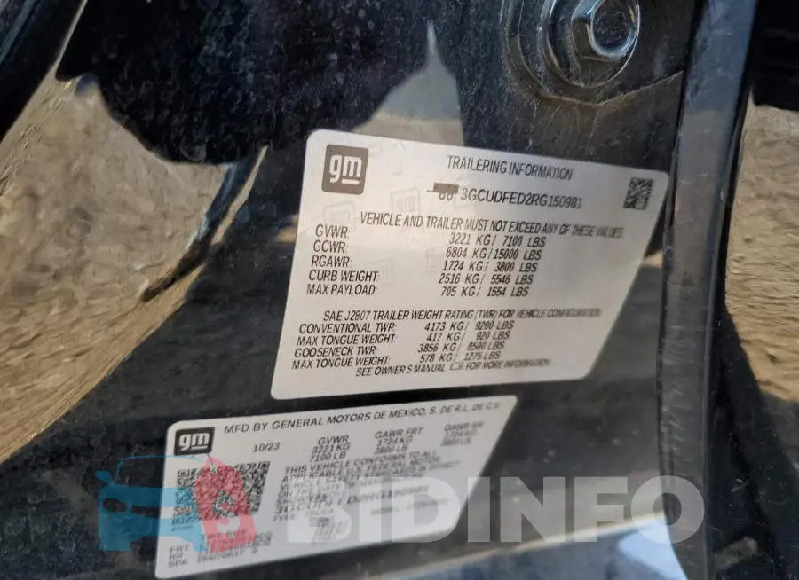 3GCUDFED2RG150981 Photo# 13
