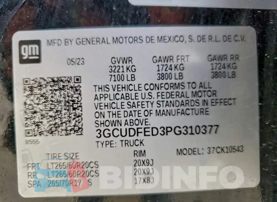 3GCUDFED3PG310377 Photo# 13