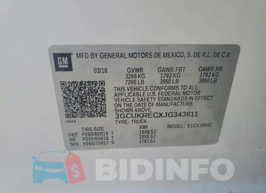 3GCUKRECXJG343611 Photo# 12