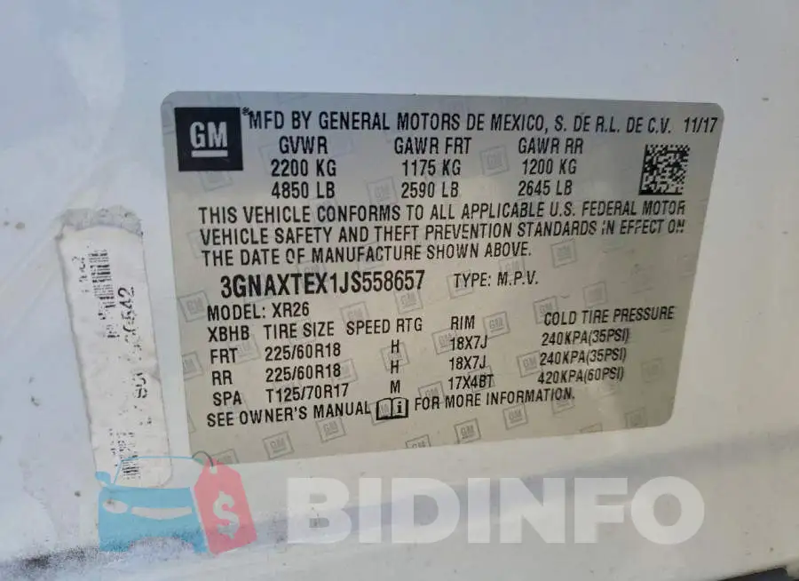 3GNAXTEX1JS558657 Photo# 13