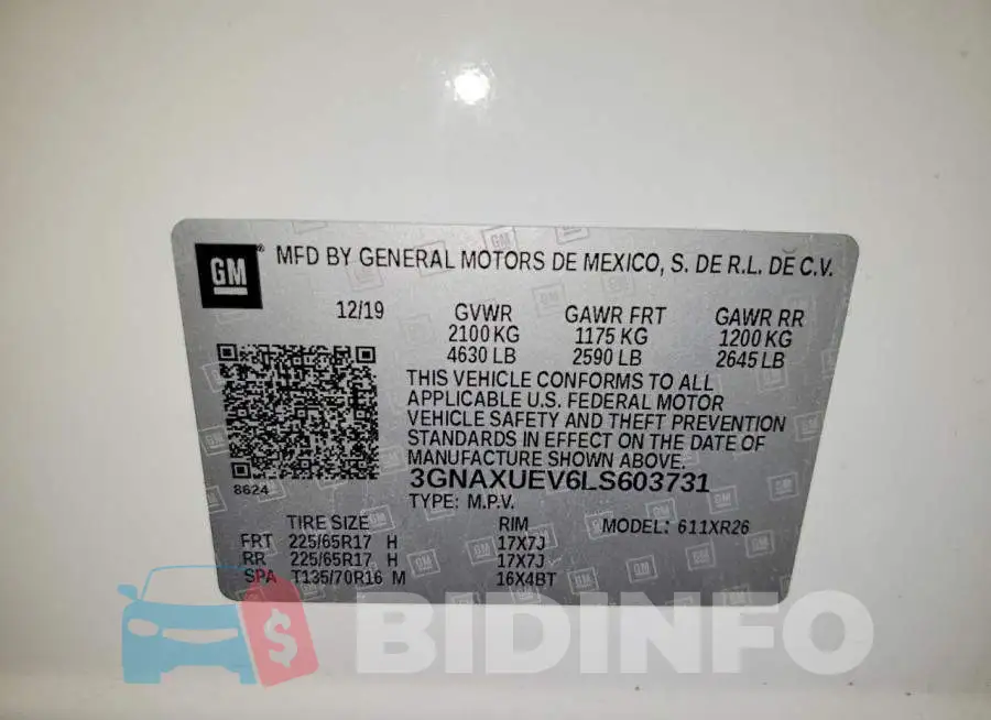 3GNAXUEV6LS603731 Photo# 14