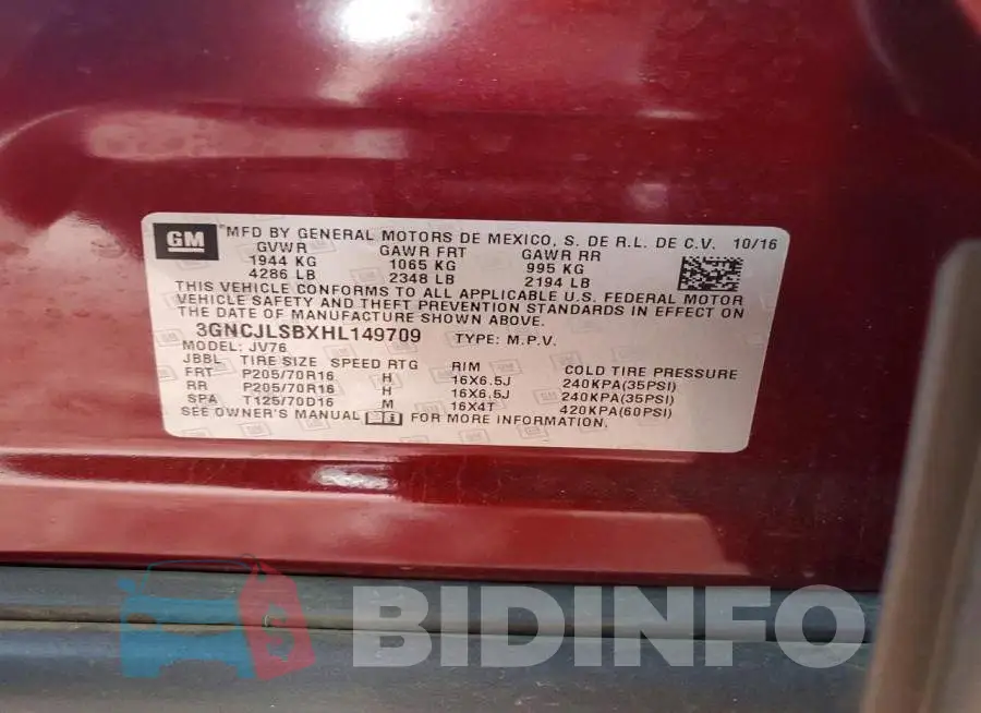 3GNCJLSBXHL149709 Photo# 12