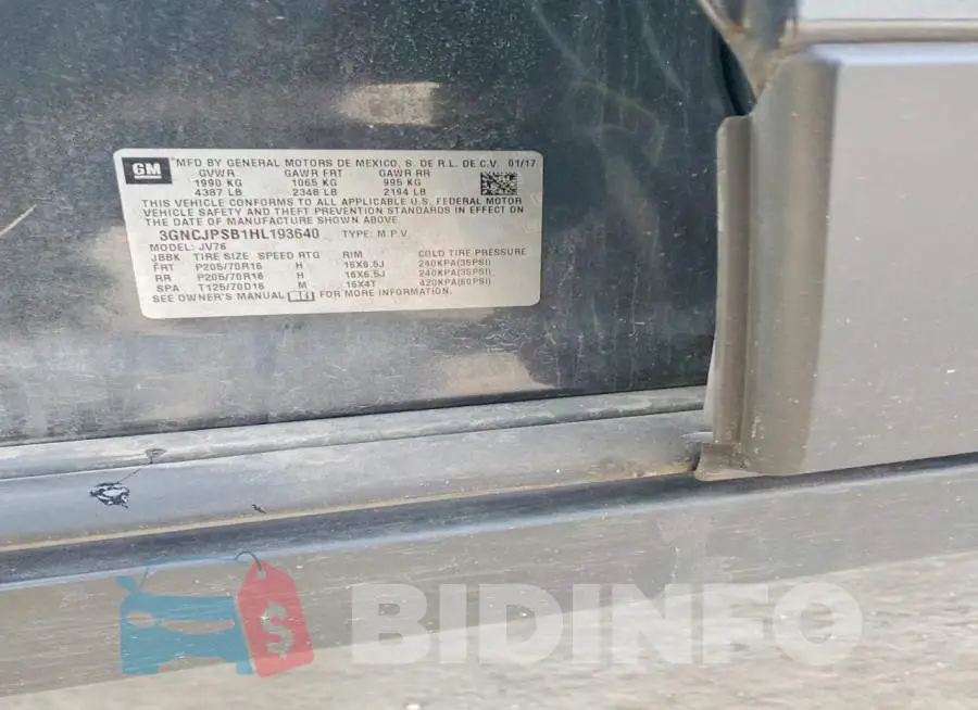 3GNCJPSB1HL193640 Photo# 13