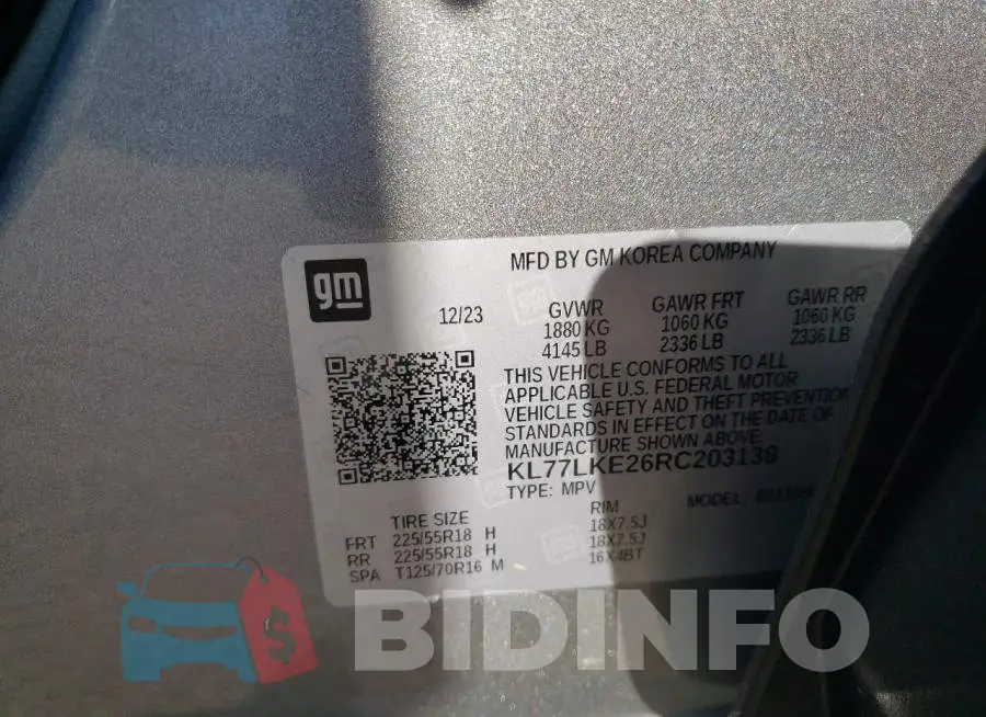 KL77LKE26RC203138 Photo# 13