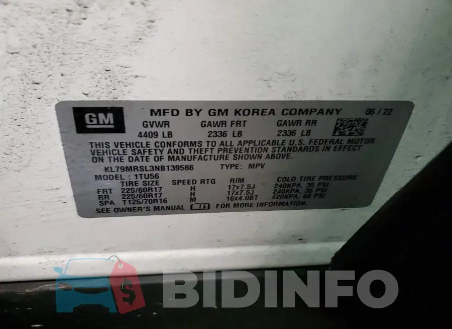 KL79MRSL3NB139586 Photo# 13