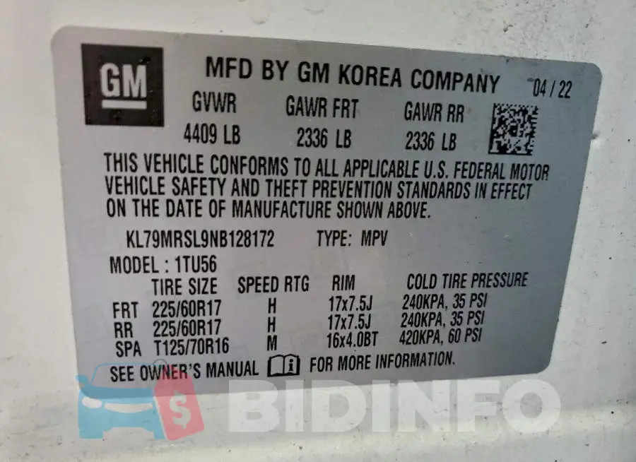 KL79MRSL9NB128172 Photo# 12