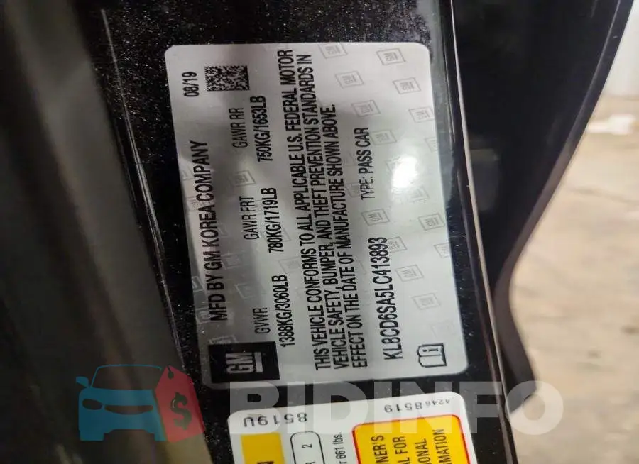 KL8CD6SA5LC413893 Photo# 13