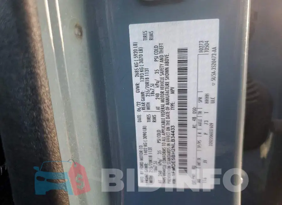 1FMDE5BH2NLB34433 Photo# 13