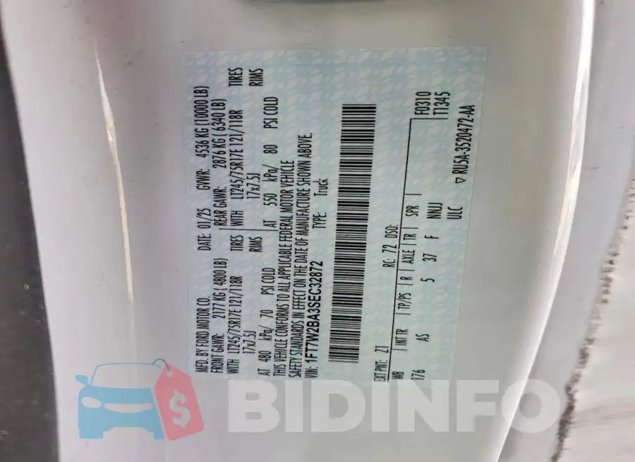 1FT7W2BA3SEC32872 Photo# 13